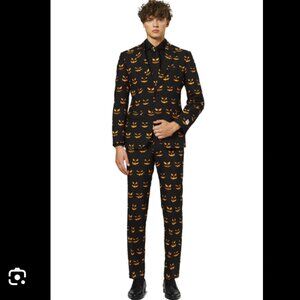 OppoSuits Halloween Jack O' Lantern Pumpkin 2pc Suit Men's size 40